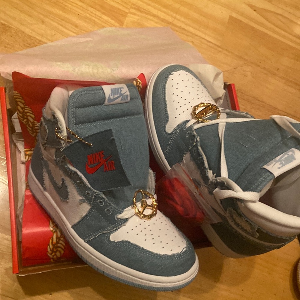 Air Jordan 1 retro high top denim 7. And 7.5